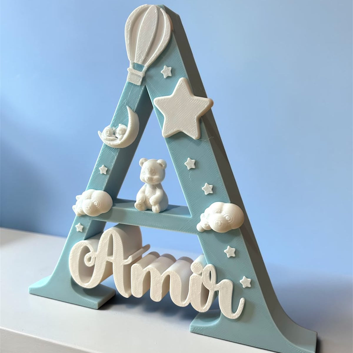 Letra 3D personalizada para bebé