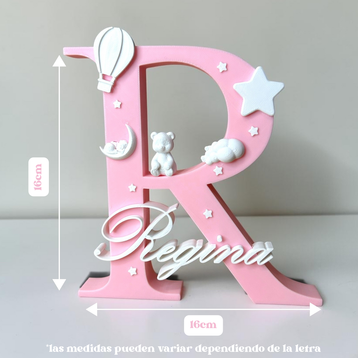 Letra 3D personalizada para bebé